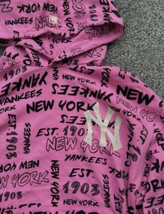 Pink Yankees Graphic Hoodie