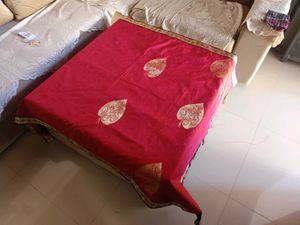 Orange &amp; Dark Coffee Colour Mix Silk Saree Blouse
