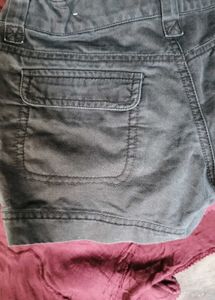 Womens Grey Cargo Shorts