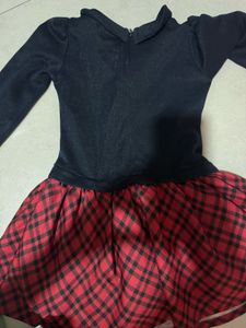 Adorable Red &amp; Black Plaid Dress