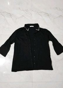 Classic Black Button-Up Shirt