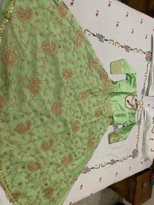 Beautiful Green Embroidered Lehenga