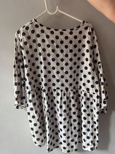 Chic Polka Dot Button-Up Top