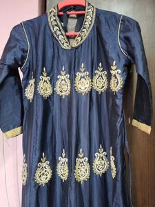 Chanderi Silk Gown kundan work