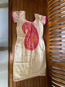 vibrant pink Designer Kurta Set with Dupatta