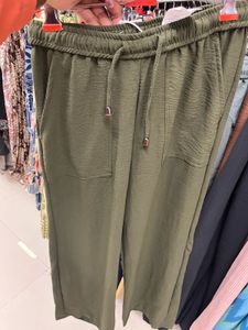 Olive Green Casual Pants - Size S