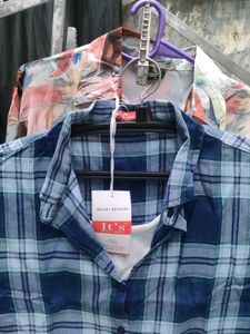 Blue Plaid Casual Shirt