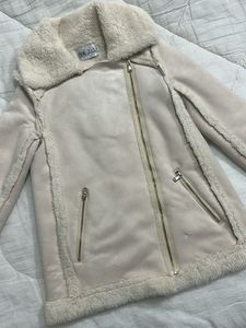 Faux Suede Shearling Jacket