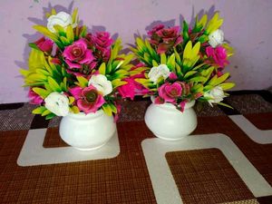 Artificial Flower Arrangement with Vase