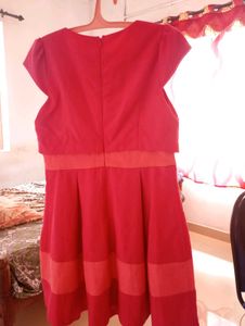 Chic Pink Striped Fit &amp; Flare Dress