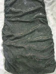 (Urbanic)oGlittery Rhinstone Chain Ruched Dress