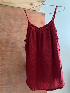 red boho top