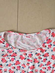 Floral Print Puff Sleeve Top