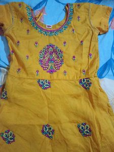 Yellow Embroidered Kurta Set