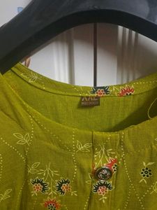 Feeding top Green Printed Kurta