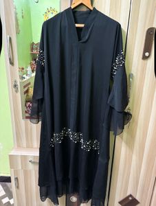 Elegant Black Abaya with Embellishments