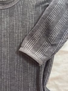Gray Thermal Top - Quarter Sleeve