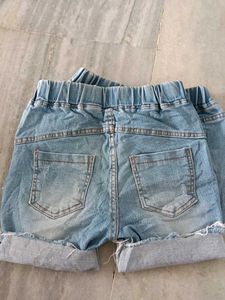 2 unisex Distressed Denim Shorts