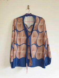 Retro Riviera Tied Blouse