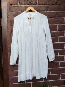 Chic White Long Sleeve Blouse