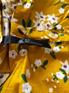 Floral Yellow A-line Summer Dress