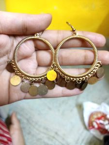 Big Coin Hoop Earrings
