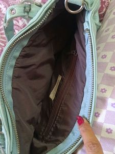 light green Balenciaga Le City Bag crafted