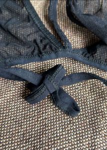 Sheer Black Halter Neck Bra