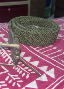 Woven Leather &amp; Fabric Belts (Set of 2)