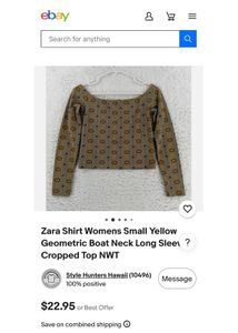 Zara Retro Print  Top 💛🤎