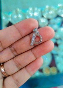 Sterling Silver Initial 'P' Pendant wth hallmark