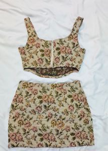 Floral Co-ord Set: Top &amp; Skirt