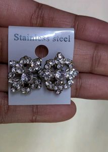 Sparkling Rhinestone Earring Set