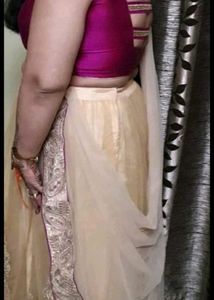 Off Shoulder Stylish Wedding Lehenga In Xl Size
