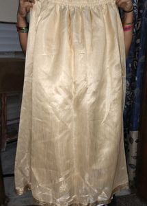 Elegant Golden/Beige Ethnic Skirt