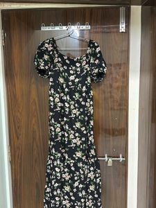 Floral Print Puff Sleeve Dress