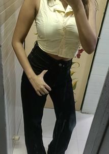 Stylish Black Wide Leg Jeans