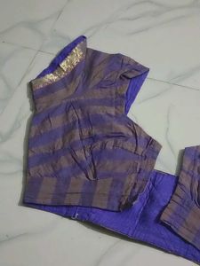 GentlyUsed Elegant Purple&amp;Brown StripedBlouse-36"