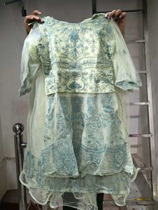 Designer Work Kurta with Sharara