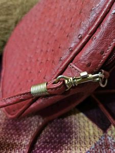 Ostrich faux leather vintage sling bag from Japan