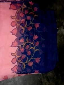 Beautiful Pink Floral Saree
