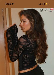 Chic Black Lace Sleeve Top