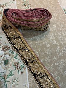 Embellished Heavy Saree Border Golden Lace