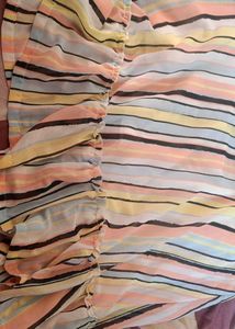 Boho Striped Off-Shoulder Midi Dress