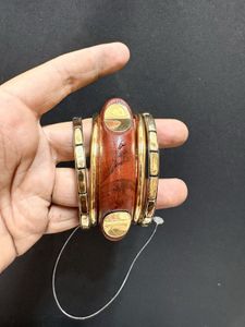 Unique Wooden &amp; Gold Tone Bracelet