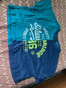 Split Color Graphic Tee