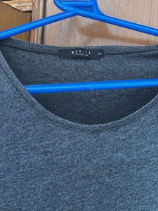 Casual Gray T-Shirt Dress