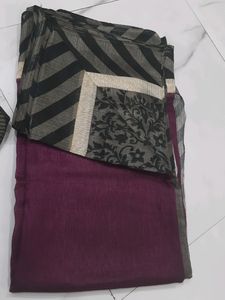 Saree   Blouse Readymade And Very Soft Sare