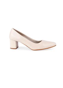 Classic White Block Heels