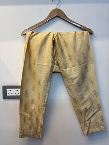 Cream Palazzos with Gold Print